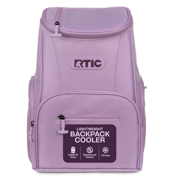 RTIC 15-Can Lightweight Cooler Backpack with Pockets, Lavender