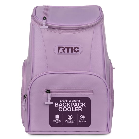 RTIC 15-Can Lightweight Cooler Backpack with Pockets, Lavender