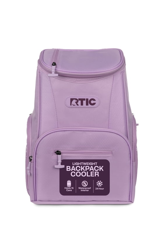 15-Can Lightweight Cooler Backpack with Pockets, Lavender