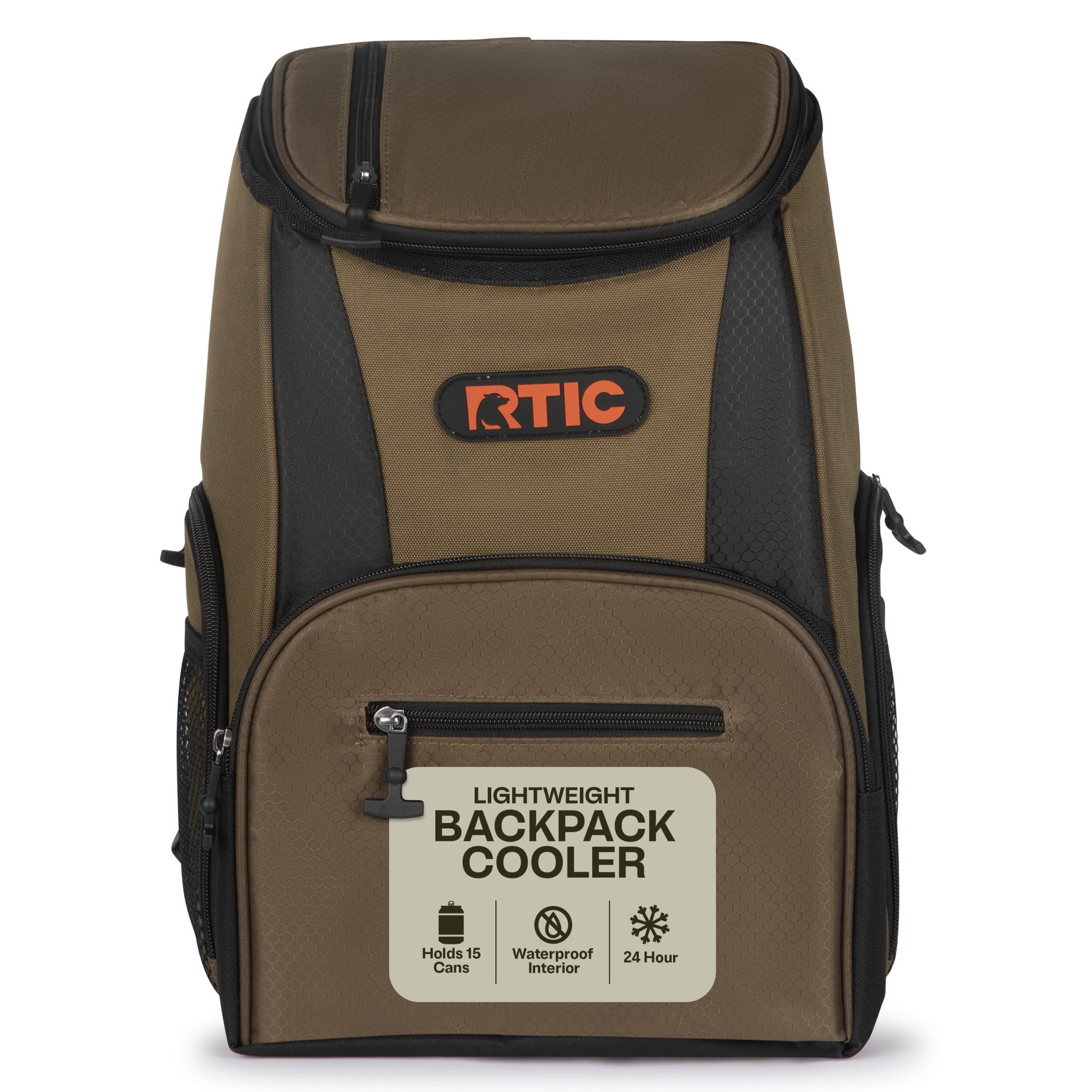 RTIC, Insulated Cooler Backpack, 15 Can Lightweight, Olive