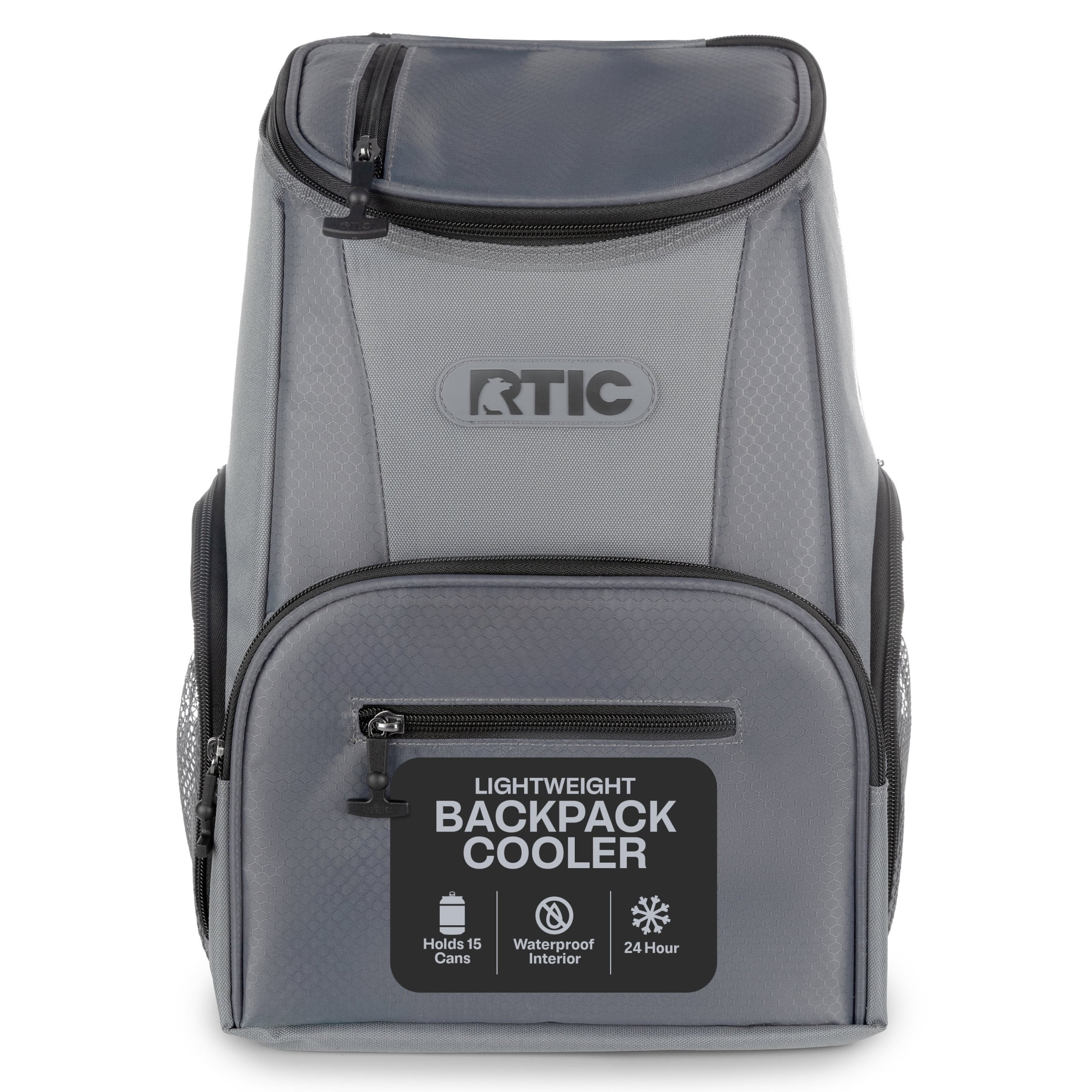 RTIC 15-Can Lightweight Cooler Backpack with Pockets, Smoke
