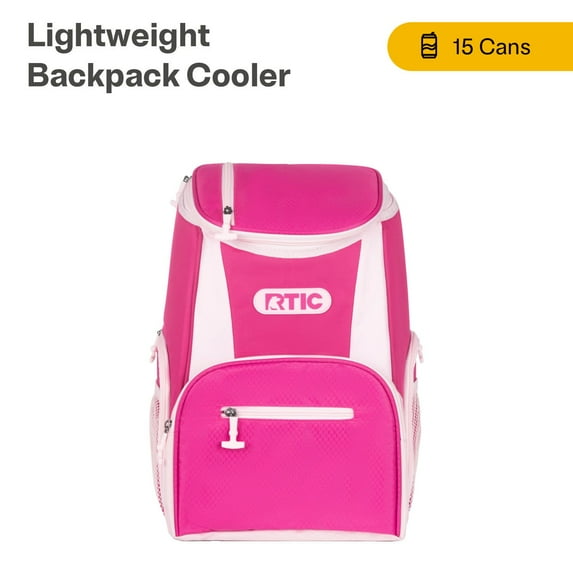 RTIC 15 Can Lightweight Backpack Insulated Cooler with Pockets, Very Berry