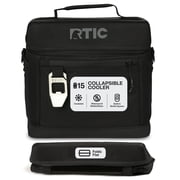 RTIC 16 Qt 15-Can Collapsible Soft-Sided Cooler with Bottle Opener, Black
