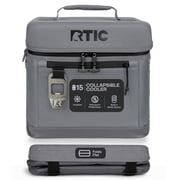 RTIC 16 Qt 15-Can Collapsible Soft-Sided Cooler with Bottle Opener, Smoke