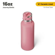 RTIC 16 oz Ceramic Lined Insulated Journey Bottle, Leak-Proof Lid, Dusty Rose