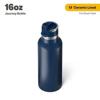 RTIC 16 oz Ceramic Lined Insulated Journey Water Bottle, Leak-Proof Lid, Navy
