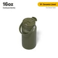 thumbnail image 1 of RTIC 16 oz Ceramic Lined Insulated Outback Bottle, Leak Resistant, Olive, 1 of 7