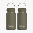 thumbnail image 1 of RTIC 16 oz Ceramic Lined Insulated Outback Water Bottle, Leak Resistant, 2 Pack, Olive, 1 of 7