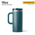 thumbnail image 1 of RTIC 16 oz Ceramic Lined Insulated Road Trip Travel Mug, Leak-Resistant Lid, Deep Harbor, 1 of 7