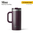 thumbnail image 1 of RTIC 16 oz Ceramic Lined Insulated Road Trip Travel Mug, Leak-Resistant Lid, Plum, 1 of 7