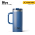 thumbnail image 1 of RTIC 16 oz Ceramic Lined Insulated Road Trip Travel Mug, Leak-Resistant Lid, Pond, 1 of 7