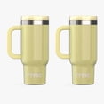 thumbnail image 1 of RTIC 16 oz Ceramic Lined Road Trip Tumbler, Leak-Proof Covered Straw Lid, 2 Pack, Sunlight Glitter, 1 of 7