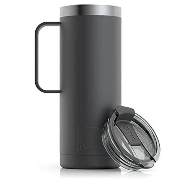 Reusable Coffee Cup with Lid and Handle - Stainless Steel Insulated Coffee  Mug for Hot & Cold Drinks - 12oz & 16oz