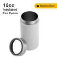 thumbnail image 1 of RTIC 16 oz Stainless Steel Insulated Craft Can Cooler, White, 1 of 4
