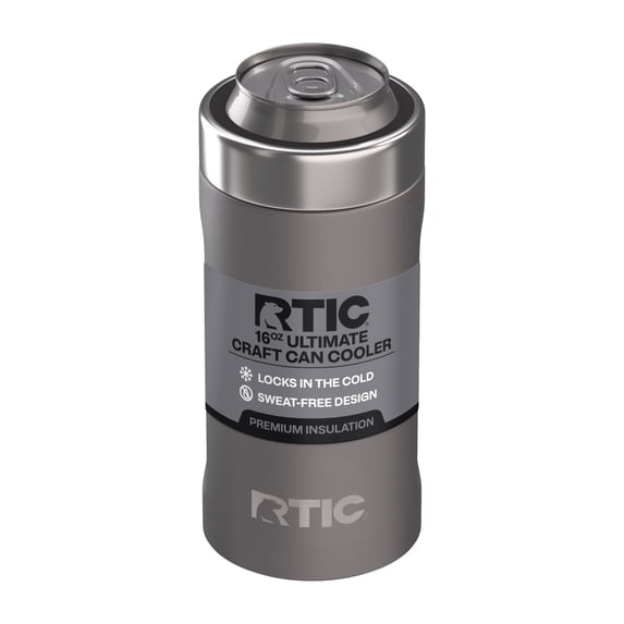 RTIC 16 oz Stainless Steel Insulated Ultimate Craft Can Cooler, Graphite