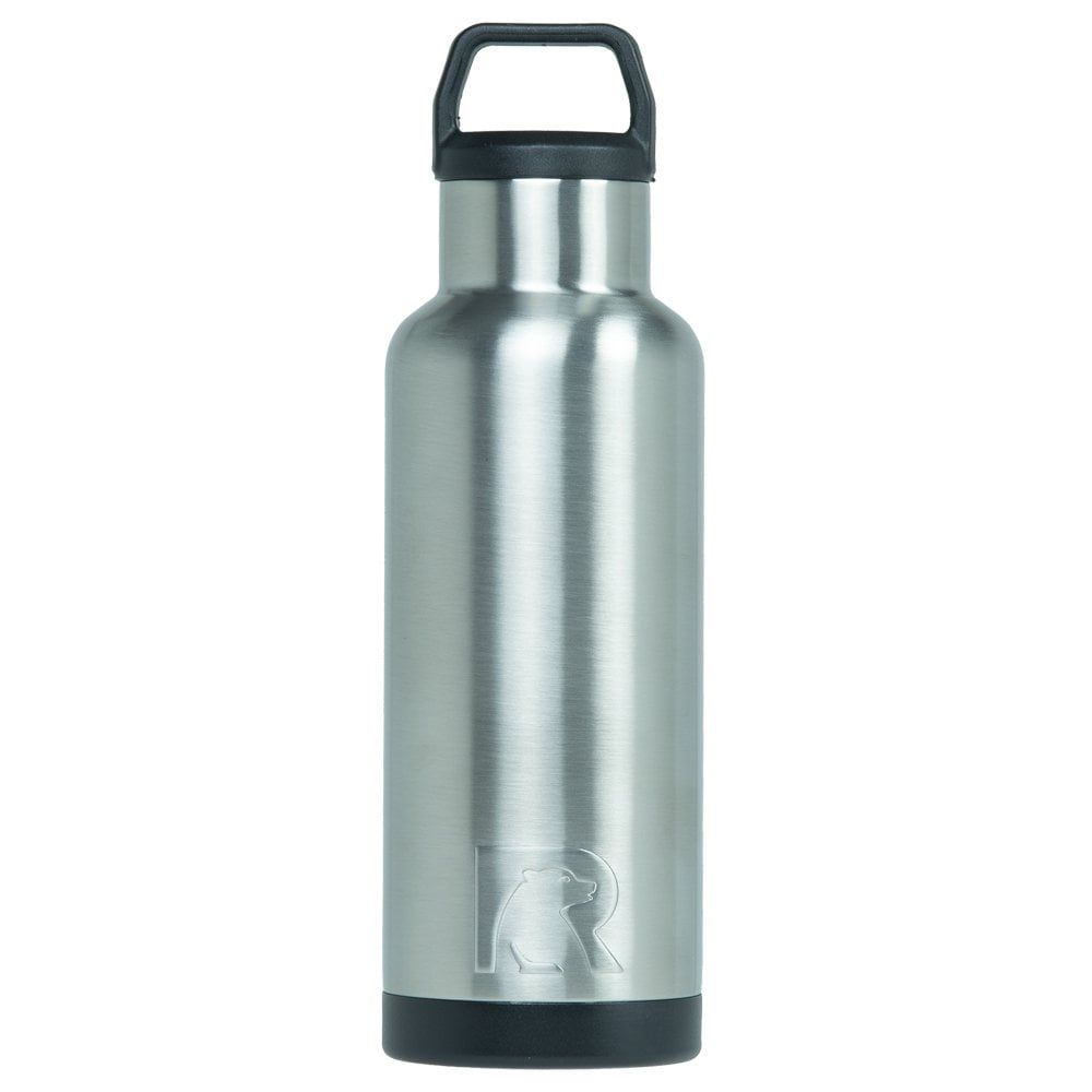 Basics Stainless Steel Insulated Water Bottle with Spout Lid – 20-Ounce, White