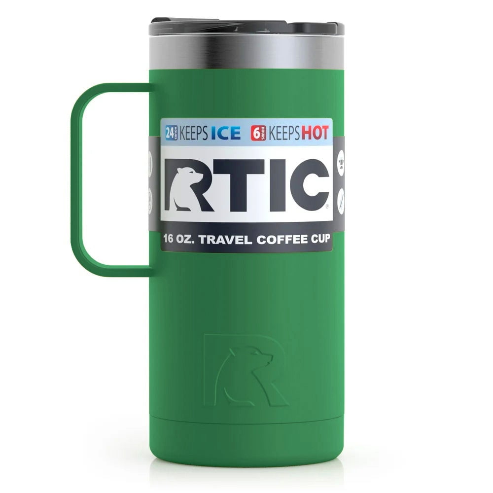 RTIC 40 oz Road Trip Tumbler Double-Walled Insulated Stainless Steel Travel  Coffee Mug with Lid, Handle and Straw, Hot and Cold Drink, Portable Thermal  Cup for Car, Camping, Spill-Resistant, White 