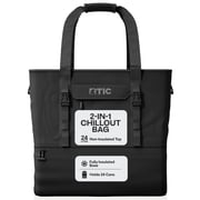 RTIC 24-Can, 25 Ltr, 2-in-1 Chillout Bag, Hybrid Cooler Bag with Cooler Compartment, Black