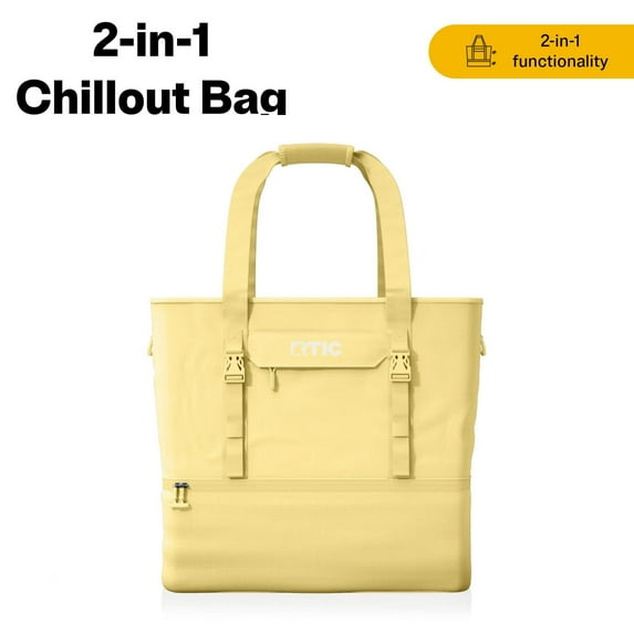 RTIC 2-in-1 Chillout Bag, Hybrid Cooler Bag with Cooler Compartment, Sunlight Tonal