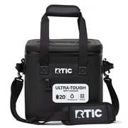 RTIC 20-Can, 15 Qt, Ultra-Tough Soft Cooler, Leakproof, Waterproof, Black