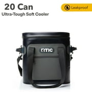 RTIC 20 Can Ultra-Tough Soft Cooler, 15 Qt, Leakproof, Waterproof Zipper, Blue / Grey