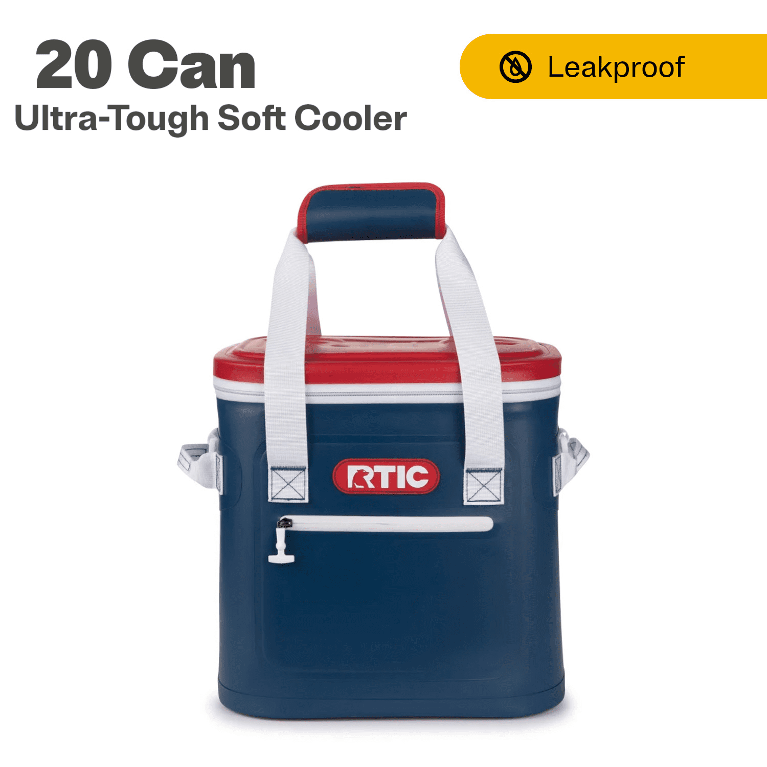 RTIC Durable Soft Pack Cooler, 20 Can Capacity, Leakproof