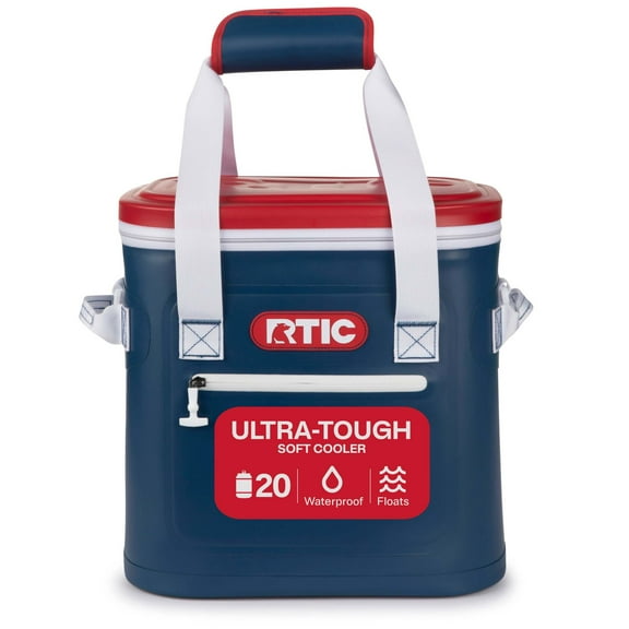 RTIC 15 Qt, Ultra-Tough Soft Cooler, Holds 20 Cans, Leakproof, Waterproof, Patriot