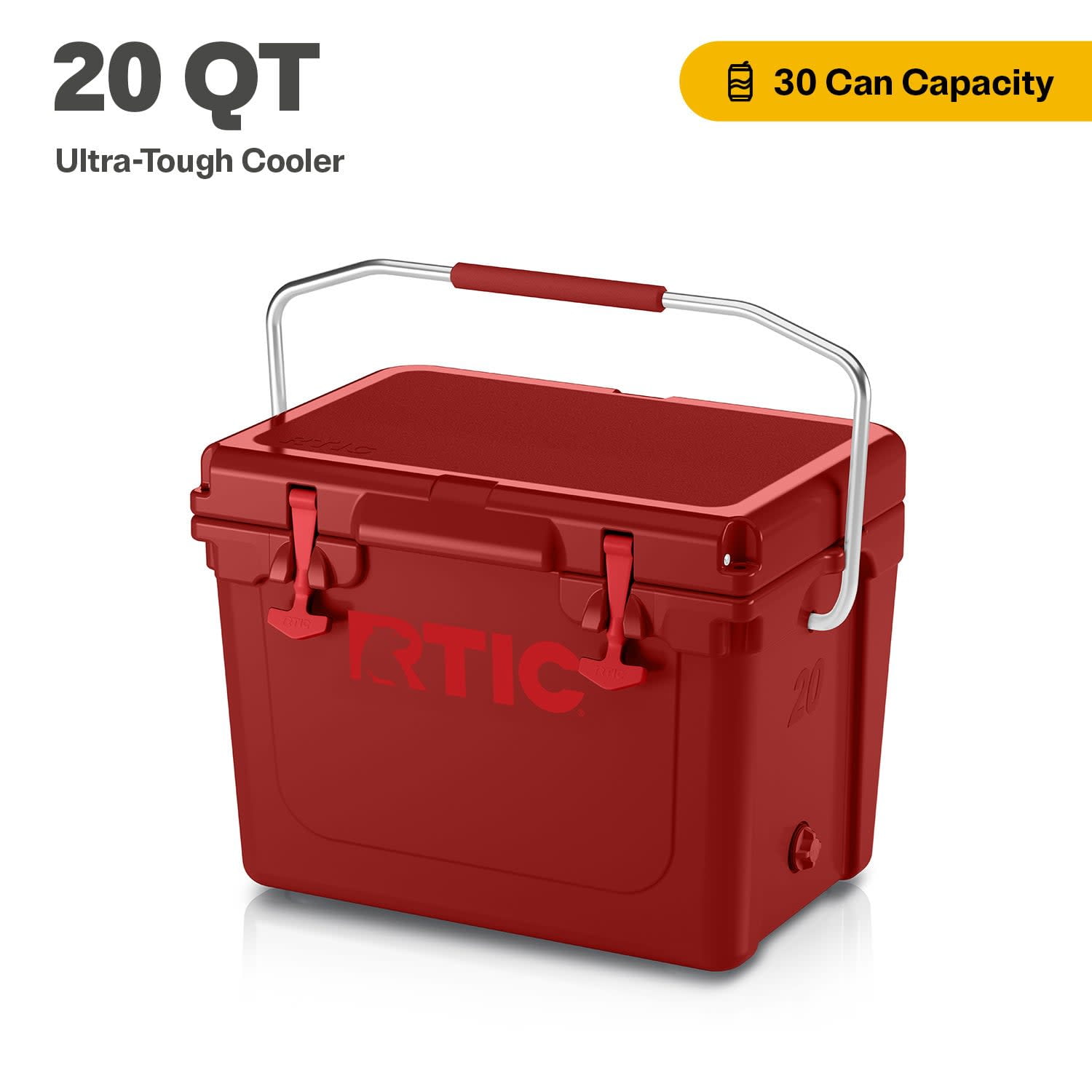 RTIC 20QT Ultra-Tough Cooler, Rotomolded Construction, Olive
