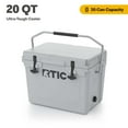 thumbnail image 1 of RTIC 20 QT Ultra-Tough Rotomolded Hard-Sided Ice Chest Cooler, Fits 30 Cans, Grey, 1 of 5