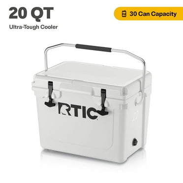 RTIC 20 QT Ultra-Tough Rotomolded Hard-Sided Ice Chest Cooler, Fits 30 Cans, White