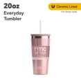 thumbnail image 1 of RTIC 20 oz Ceramic Lined Everyday Tumbler, Spill-Resistant Straw Lid, Dusty Rose Glitter, 1 of 9