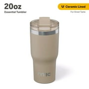 RTIC 20 oz Ceramic Lined Insulated Essential Tumbler, Leak-Resistant Lid, Beach