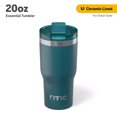 thumbnail image 1 of RTIC 20 oz Ceramic Lined Insulated Essential Tumbler, Leak-Resistant Lid, Deep Harbor, 1 of 6