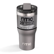 RTIC Essential 20 oz Leak-Resistant Lid Ceramic Lined Tumbler, Graphite
