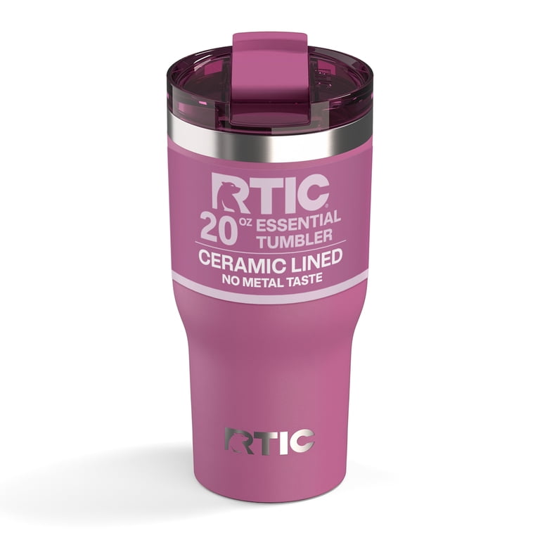 RTIC 20 oz Ceramic Insulated Tumbler, Leak-Resistant Lid, Orchid