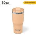 thumbnail image 1 of RTIC 20 oz Ceramic Lined Insulated Essential Tumbler, Leak-Resistant Lid, Peach Tea, 1 of 6
