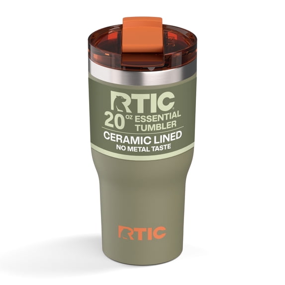 RTIC Essential 20 oz Leak-Resistant Lid Ceramic Lined Tumbler, Trailblazer