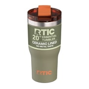RTIC 20 oz Ceramic Lined Insulated Essential Tumbler, Leak-Resistant Lid, Trailblazer