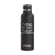 RTIC 20 oz Ceramic Lined Insulated Journey Water Bottle, Leak-Proof Lid, Black