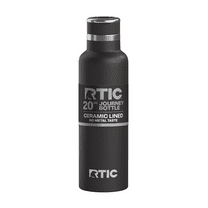 RTIC 20 oz Ceramic Lined Insulated Journey Water Bottle, Leak-Proof Lid, Black