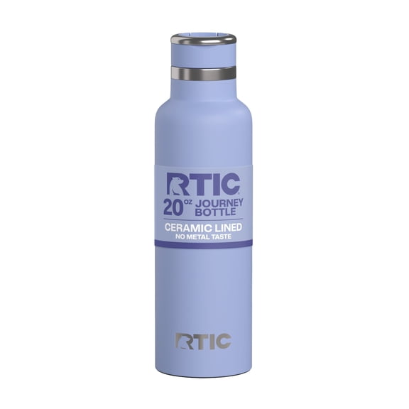 RTIC 20 oz Ceramic Lined Insulated Journey Bottle, Leak-Proof Lid, Periwinkle