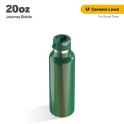 RTIC 20 oz Ceramic Lined Insulated Journey Water Bottle, Leak-Proof Lid, Pine Tree Glitter