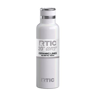 RTIC Journey 20 oz Insulated Ceramic Lined Water Bottle, White Glitter
