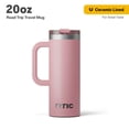 thumbnail image 1 of RTIC 20 oz Ceramic Lined Insulated Road Trip Travel Mug, Leak-Resistant Lid, Dusty Rose, 1 of 7