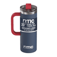 thumbnail image 1 of RTIC 20 oz Ceramic Lined Insulated Road Trip Travel Mug, Leak-Resistant Lid, Patriot, 1 of 8