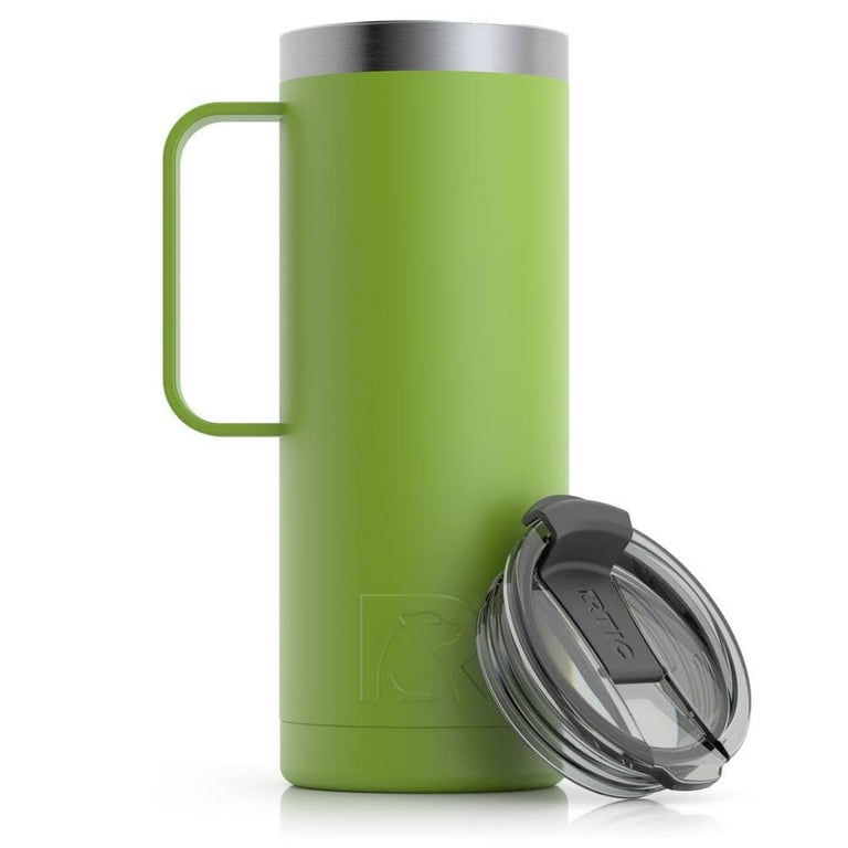 RTIC 20 oz Coffee Travel Mug with Lid and Handle, Stainless Steel