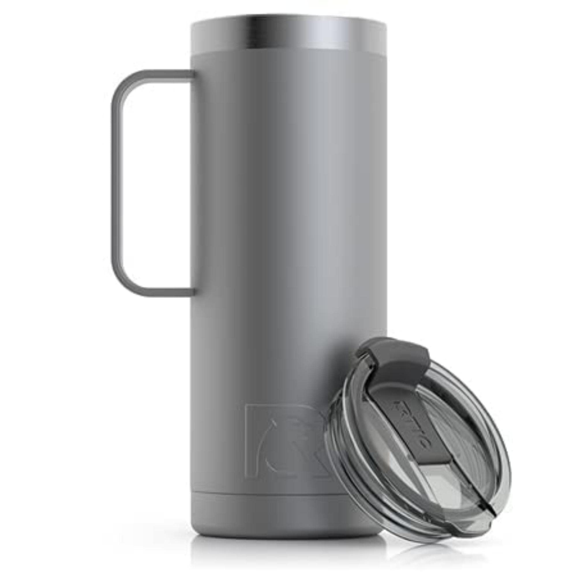 and　Tumbler　Thermal　for　Steel　with　Stainless　Cold,　and　Leak,　Travel　Beverage　oz　Vacuum-Insulated　RTIC　Hot　Cup　Spill　Mugs,　20　Handle,　Camping,　Mug　Coffee　Lid　Car,　Proof,　Portable　Graphite