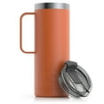 thumbnail image 1 of RTIC 20 oz Coffee Travel Mug with Lid and Handle, Stainless Steel Vacuum-Insulated Mugs, Leak, Spill Proof, Hot Beverage and Cold, Portable Thermal Tumbler Cup for Car, Camping, Dark Orange, 1 of 5