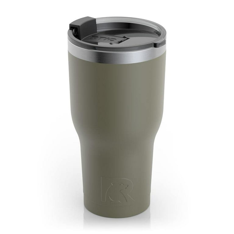 RTIC 20 oz Insulated Tumbler Stainless Steel Coffee Travel Mug with Lid,  Spill Proof, Hot Beverage and Cold, Portable Thermal Cup for Car, Camping,  Olive 