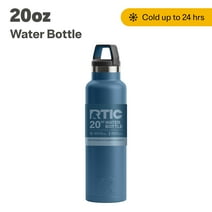 RTIC 20 oz Stainless Steel Insulated Water Bottle, Leak-Proof Lid, Storm